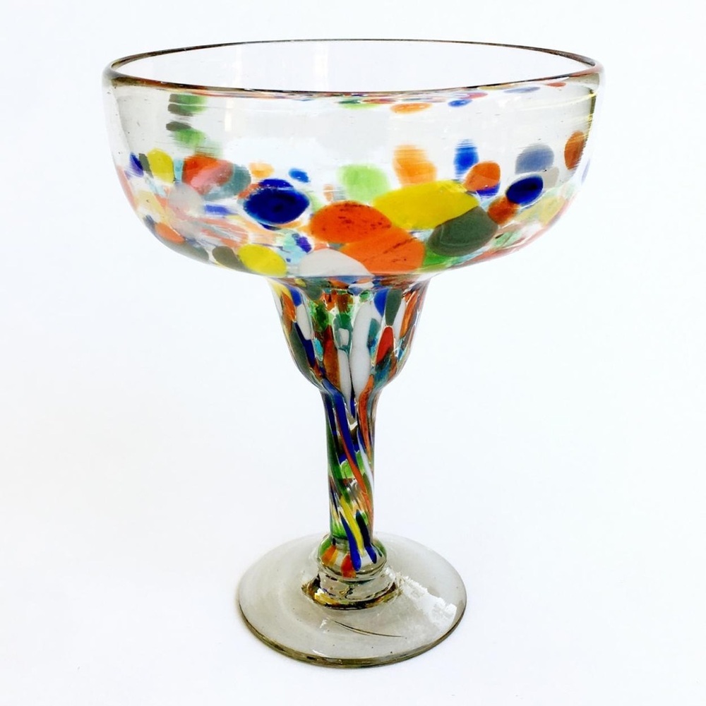 Mexican Handcrafted 14 OZ Magarita Glasses Set of 2